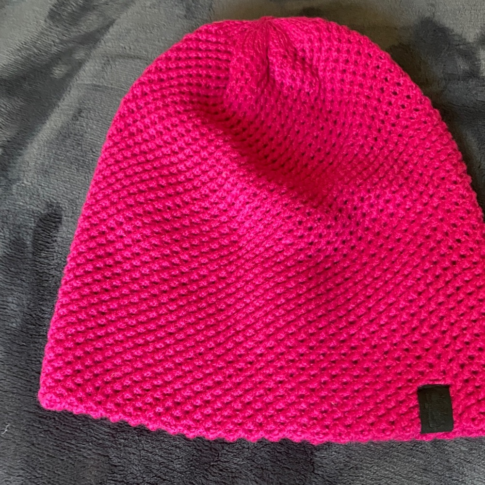 Pink Knit Beanie Hat